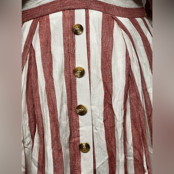 Nwt Essue Macy Blackwell Pink White Hotel Striped ButtonUp open back Dress sz S - Picture 7 of 15